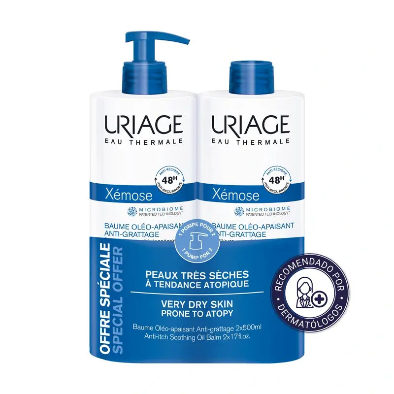 Uriage Promo Xemose Oil-Sooothing Anti-Itch Balm 2 X 500Ml