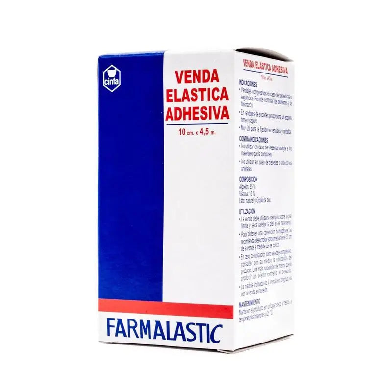 Farmalastic Elastic Adhesive Bandage, 10 Cm X 4,5 M