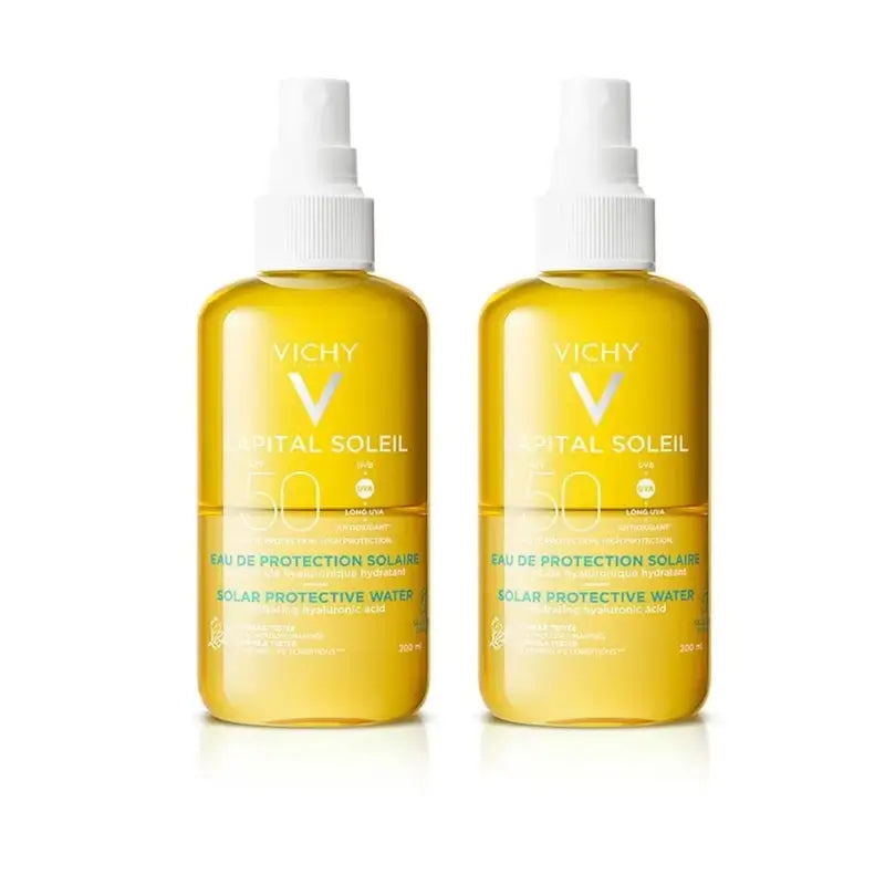 Vichy Capital Soleil Protective Sunscreen Water Spf 50 Moisturising, 2X200 Ml