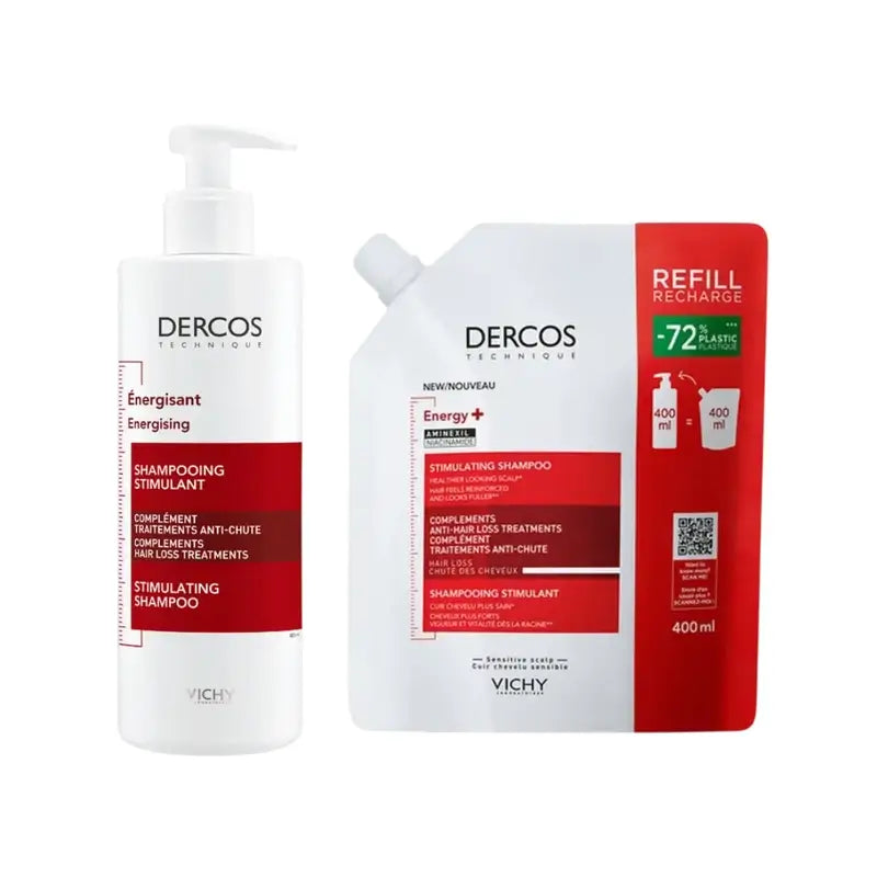 Vichy Dercos Energy+ Shampoo 400 Ml + Refill 400 Ml