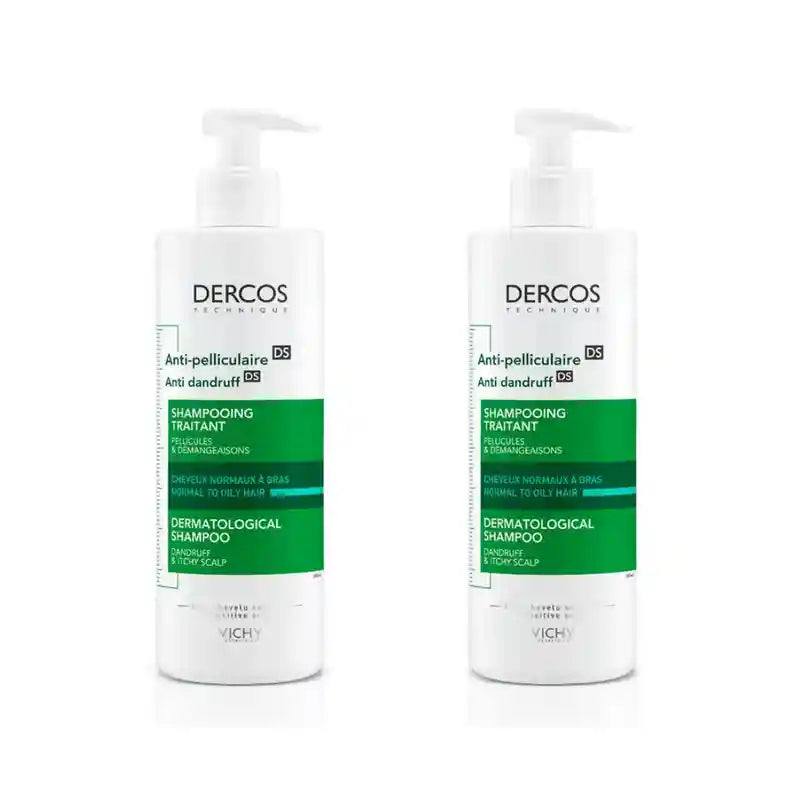 Vichy Dercos Technique Anti-Oily Dandruff Shampoo, 2X390 Ml
