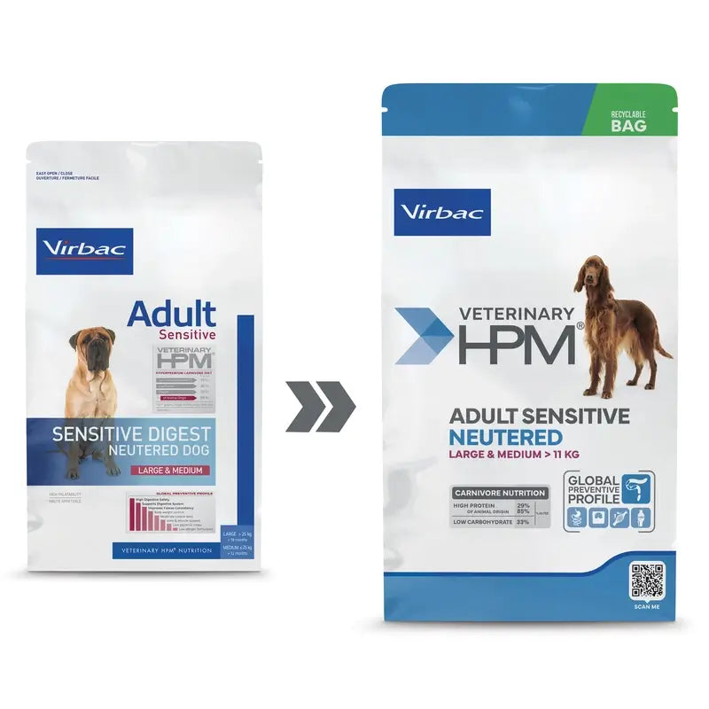 Virbac Hpm Canine Sensitive Digest Neutered Neutered Large Med. 3Kg, dog food
