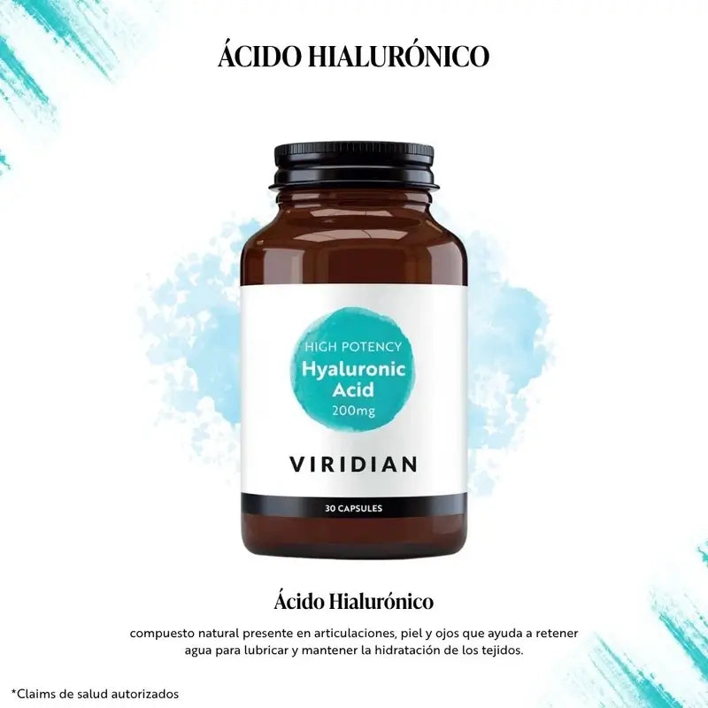 Viridian Hyaluronic Acid 200Mg. 30Cap.Veg.