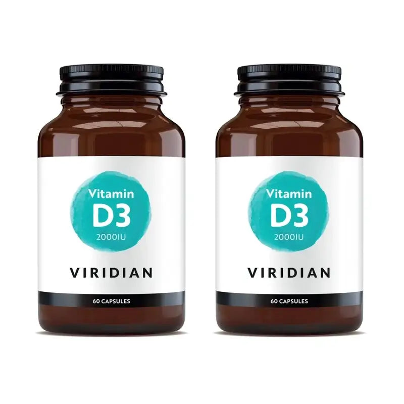 Viridian Vitamin D3 Vegan 2000 Iu, 2X60 Capsules