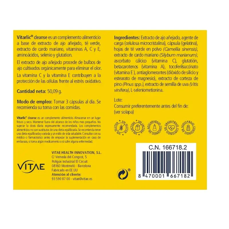 VITAE Vitarlic Cleanse, 90 capsules