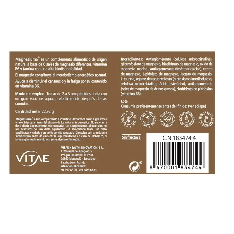 VITAE Magnesium6, 20 tablets