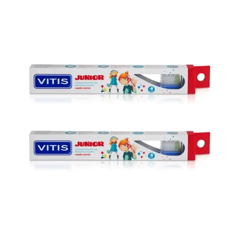 Vitis Junior Toothbrush 6 Years Old and Older, 2 Units