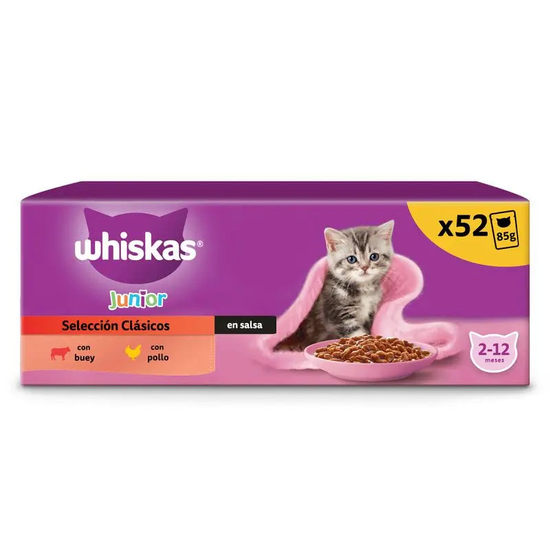 Buy Whiskas Junior Seleccion Clasica 13X4X85Gr at the best price