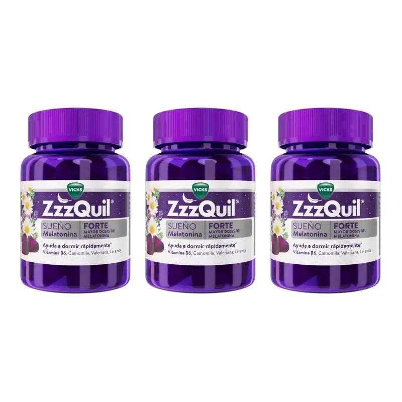 ZzzQuil Natura Forte Melatonin, Pack 3x30 Gummies