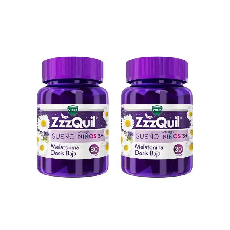 Zzzquil Natura Kids Melatonin Low Dose +3 Years, 2X30 Gummies