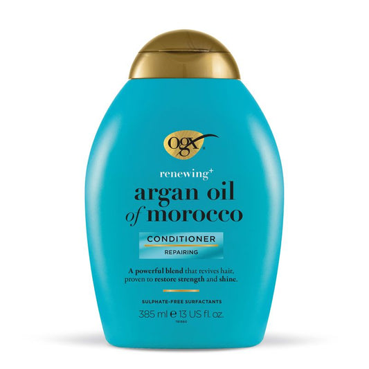 OGX Sulfate-Free Conditioner for Damaged Hair, Moroccan Argan Oil, Smoothes and Strengthens, 385 ml