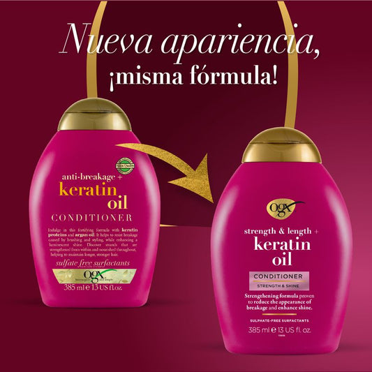 OGX Keratin Oil Conditioner, Brittle Hair, 385 ml