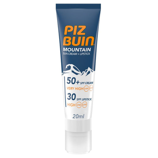 PIZ BUIN Mountain Combination Face Cream SPF50 20 ml + Lipstick 2,3ml