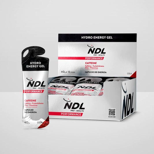 NDL Pro-Health Energy Gel with Caffeine Cola Flavour, Pack 12x60 grams