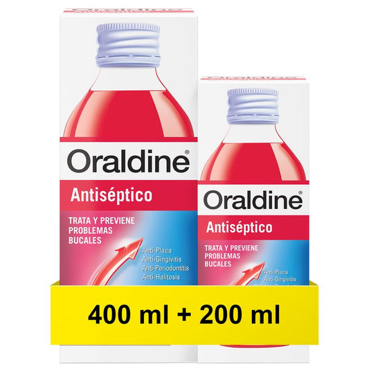 Oraldine Antiseptic Pack 400Ml + 200Ml