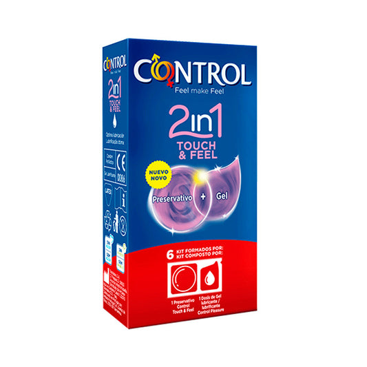 Control 2 In One Touch And Feel + Lubricante 6 Unidades