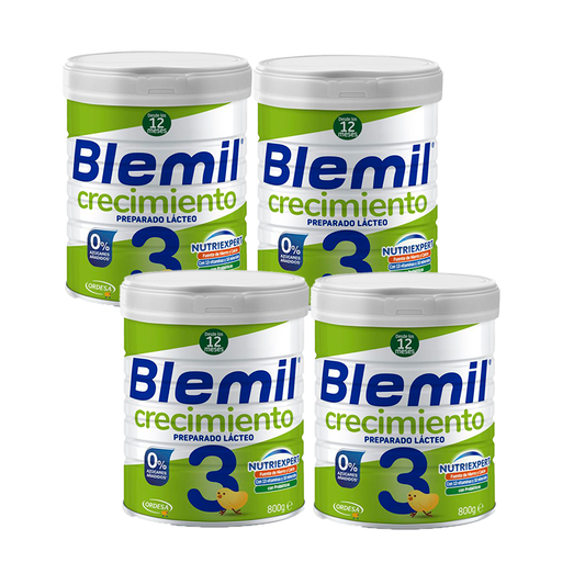 Blemil Plus 3 Growth Pack 0% Added Sugar, 4x800 g