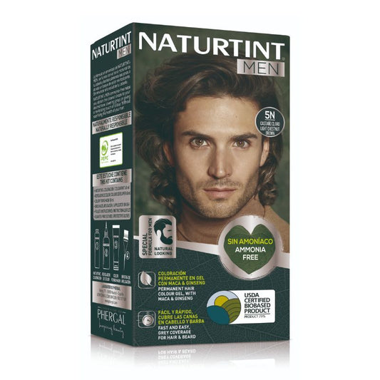 Naturtint Men Permanent Hair & Beard Colouring for Men 5N - Light Brown
