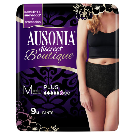 Ausonia Discreet Urine Leakage Panty Plus Size M , 9 pieces