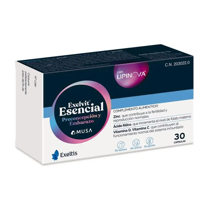 Exeltis Essential Food Supplement Pregnancy & Preconception, 2 x 30 Capsules