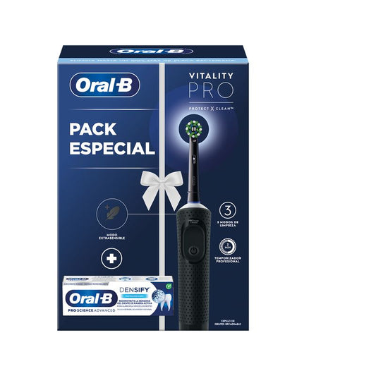 Oral-B Vitality Pro Black Electric Toothbrush + Densify Toothpaste