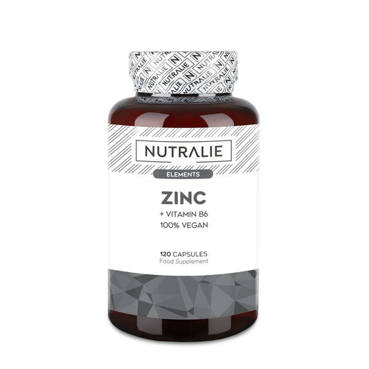Nutralie Zinc With Vitamin B6 Acne Hair Skin Vegan , 120 capsules