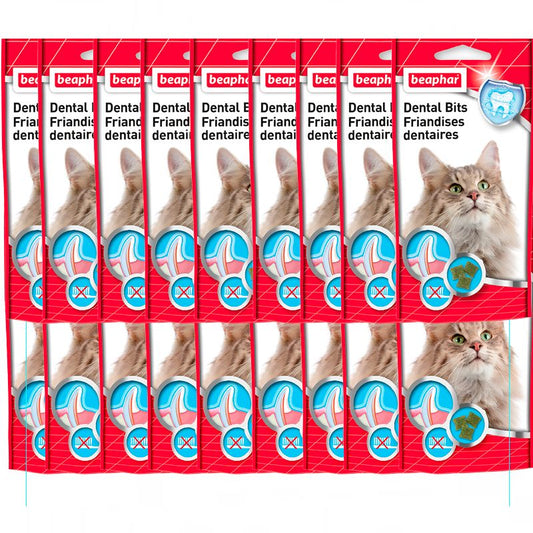 Beaphar Dental Bits cat snacks, 18 sachets of 35gr