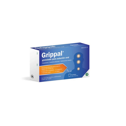 Grippal Oral Solution Orange Flavour 10 sachets Granules