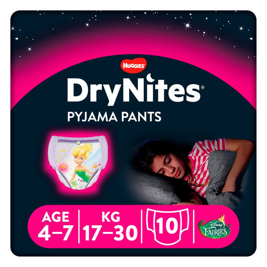Drynites Age 4-7 Years (17-30Kg) Girl, 10 Units