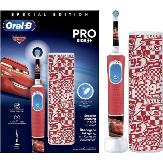 Oral-B Braun Vitality Pro Rechargeable Toothbrush Kids Box Cars + Case