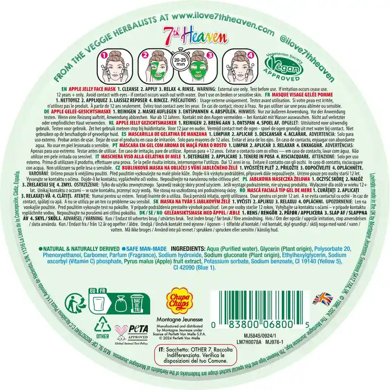 7 Heaven Jelly Chupa Chups Apple Jelly Mask
