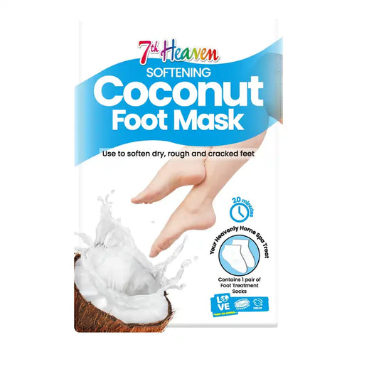 7 Heaven Coconut Softening Foot Mask , 2 units