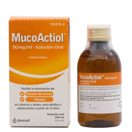 Mucoactiol 50 mg/ ml Oral Solution 200 ml