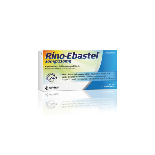Ebastel Rhino 10 mg/120 mg 7 Capsules