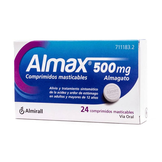 Almax 500 mg 24 Chewable Tablets