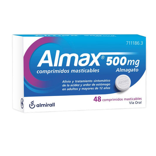 Almax 500 mg, 48 Chewable Tablets