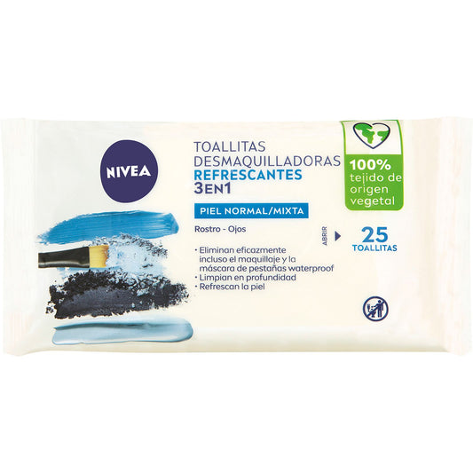 NIVEA Refreshing Biodegradable Make-up Remover Wipes (Normal/Mixed Skin)