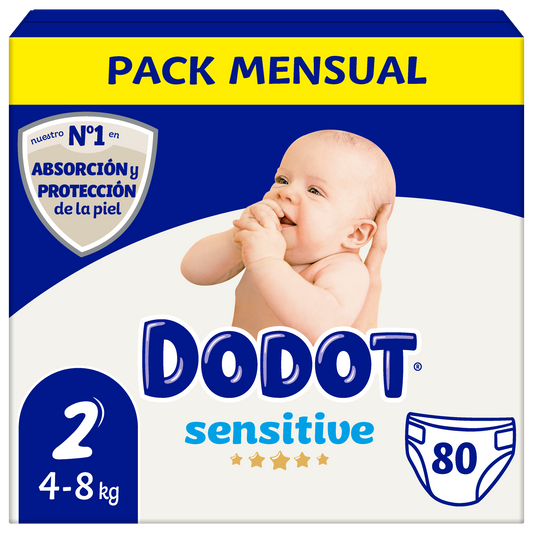 Dodot Sensitive Newborn Box Size 2, 80 pcs.