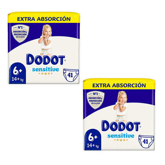 Dodot Sensitive Extra-Jumbo Pack Size 6, 2 x 41 pcs.