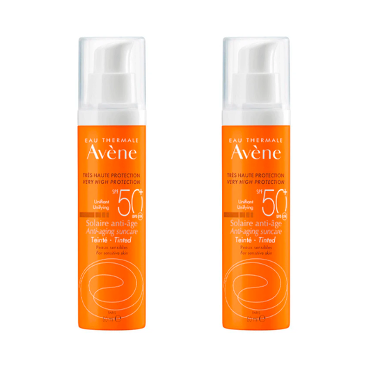 Avene Duplo Anti-Ageing Sunscreen Sunscreen Spf 50+ Face Color, 2X50 Ml