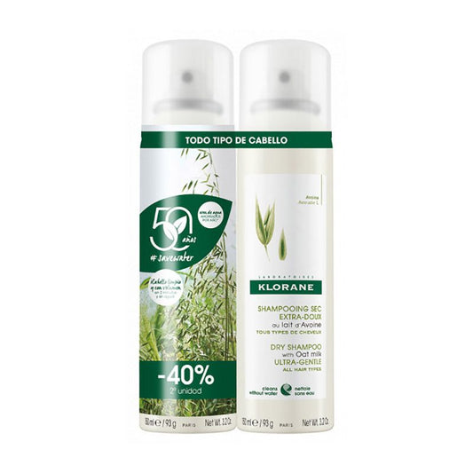 Klorane Nat Oatmeal Dry Shampoo Pack 2 X 150 Ml 40% Discount