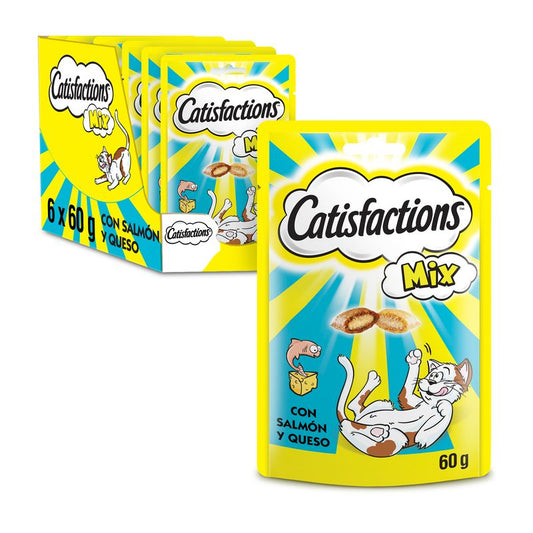 Catisfactions Feline Mixed Salmon Cheese 6X60Gr