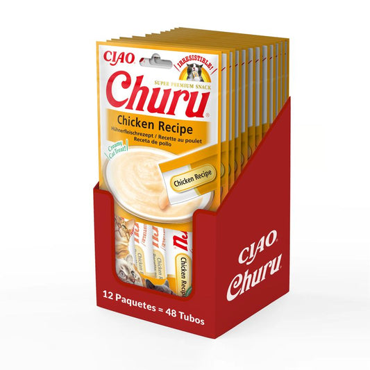 Churu Cat Chicken Recipe Display 12X56Gr