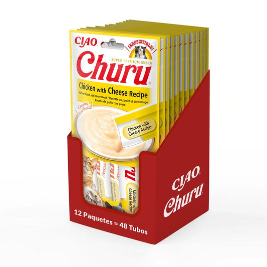 Churu Cat Chicken Cheese Recipe Display 12X56Gr