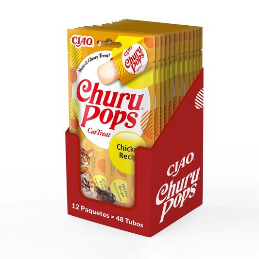 Churu Cat Pops Chicken Recipe Display 12X60Gr