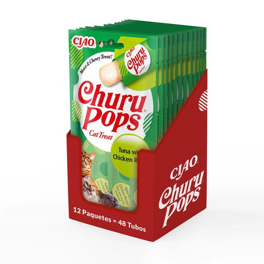 Churu Cat Pops Tuna Chicken Recipe Display 12X60Gr