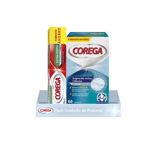Corega Denture Care Pack (Cleaning + Extra Strong Fixing)