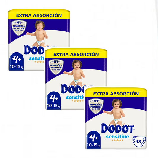 Dodot Sensitive Extra-Jumbo Pack Size 4, 3 x 48 pcs.