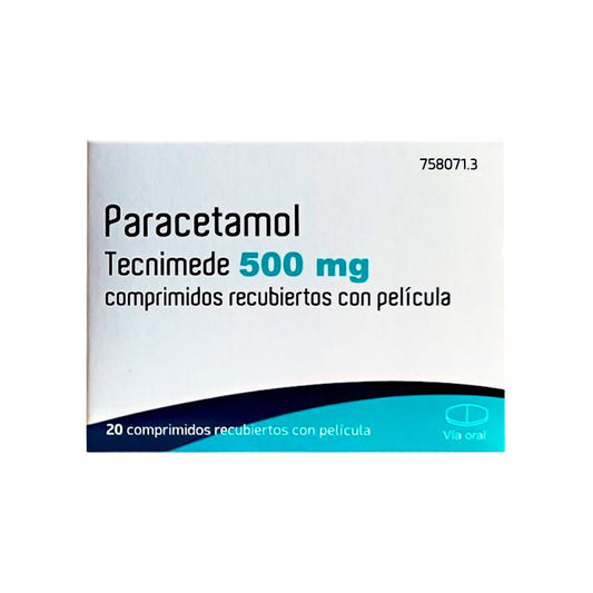 Tecnimede Paracetamol 500 mg, 20 Tablets