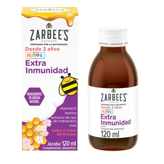 Zarbee'S Children's Extra Immunity Syrup With Honey, Marshmallow Root Extract And Vitamin D , 120 ml